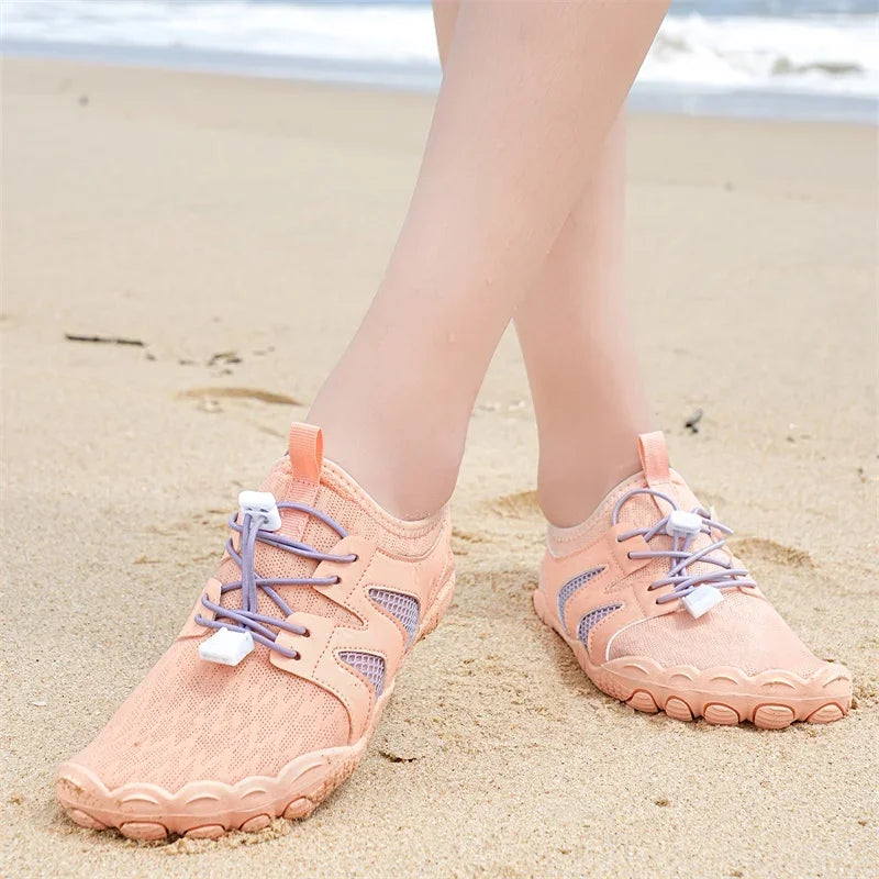 Women Men Water Shoes Upstream Wading Swimming Barefoot Five Fingers Aqua Shoes Beach Seaside Gym Fitness Unisex Sneakers New