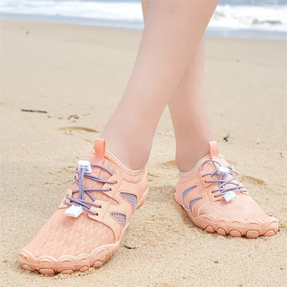Women Men Water Shoes Upstream Wading Swimming Barefoot Five Fingers Aqua Shoes Beach Seaside Gym Fitness Unisex Sneakers New