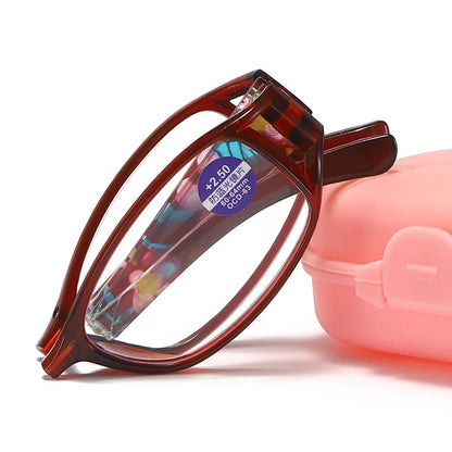 New Folding Reading Glasses Women Men Anti-Blue Light Portable Magnifying Presbyopia Eyewear +100 +150 +200 +250 +300 +350 +400