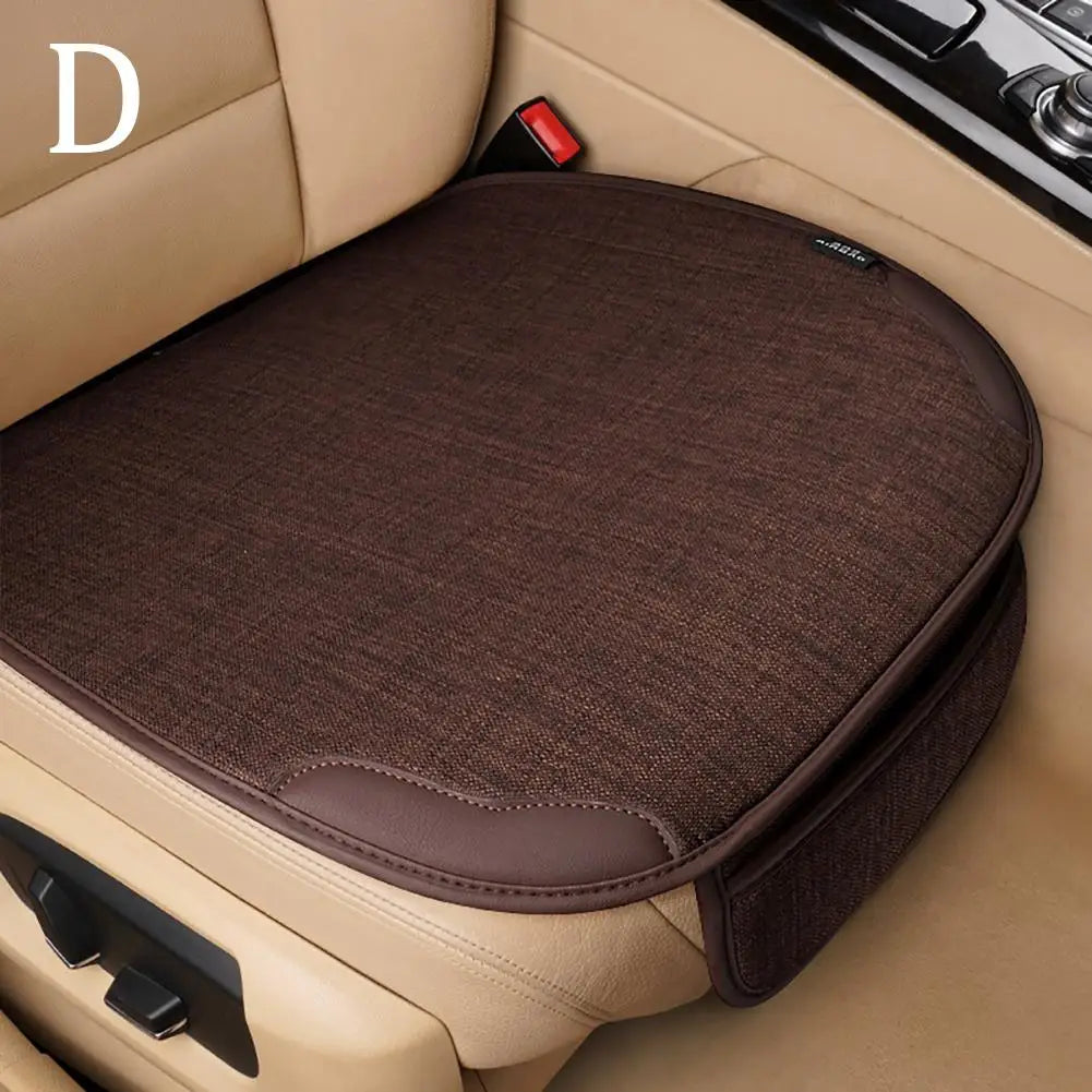 1PCS Car Breathable Flax Seat Cover Four Seasons Universal Front Protector Covers Interior Protect Chair Seat Cushion Auto Tools