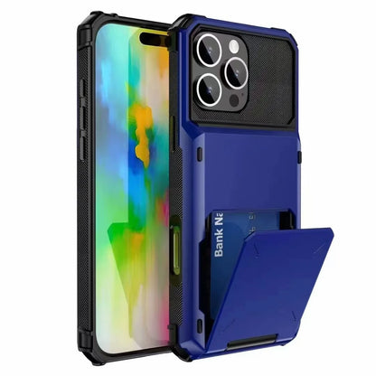Wallet Case for iPhone 17 Pro MAX 16 15 14 13 12 Mini 11 X XS Plus 16Plus 17Air Armor Card Slot Flip Hidden Pocket Hard PC Cover