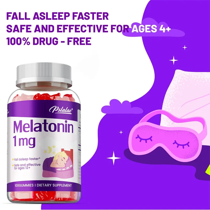 Melatonin Gummies 1mg - Children's Sleep Aids Support Healthy Sleep, Relieve Insomnia, and Help Children Fall Asleep Faster