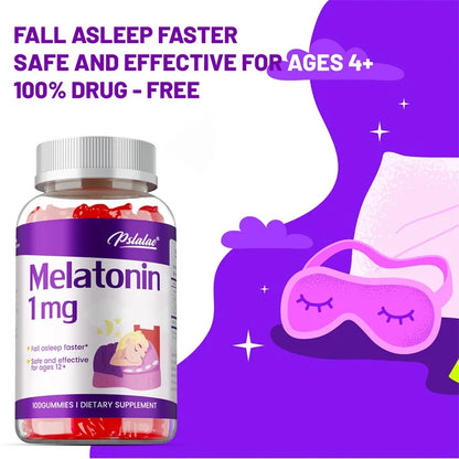 Melatonin Gummies 1mg - Children's Sleep Aids Support Healthy Sleep, Relieve Insomnia, and Help Children Fall Asleep Faster