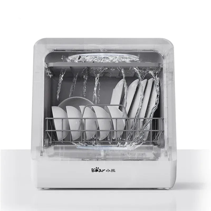 Mini Dish Washer Machine 4sets Intelligent Hot Air Drying Small Bowls Dishes Storage Countertop Dishwasher Lavavajillas