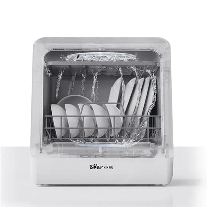 Mini Dish Washer Machine 4sets Intelligent Hot Air Drying Small Bowls Dishes Storage Countertop Dishwasher Lavavajillas
