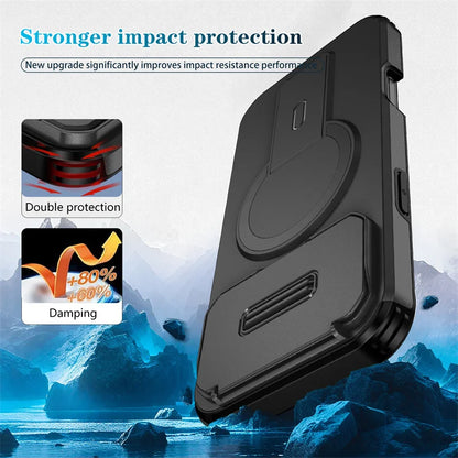 Armor Funda For iPhone 17 Pro Max Case Slide Camera Lens Protector Coque For iPhone17 Pro Air 17Pro Max Wireless Charging Cover