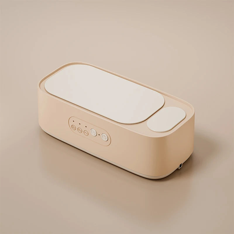 Pink Upgrade Ultrasonic Cleaner 48Khz High Frequency Jewelry Glasses Contact Lens Cleaning Machine - Home Health Care