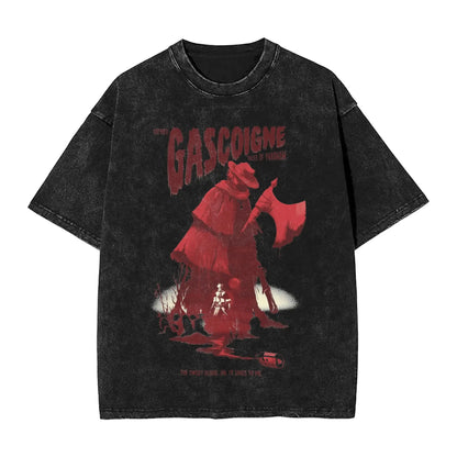 Bloodborne Darks Souls Washed T Shirts Streetwear Hip Hop Vintage T-Shirt  Tees Tops for Men Women Cotton Street Graphic Printed