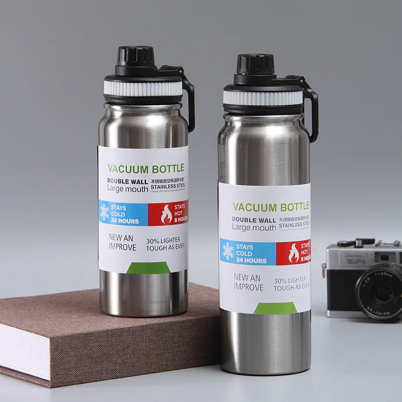 600/800/1000ML Thermos Bottle Stainless Steel Car Thermal Cup Keeps Cold and Heat Thermal Mug Sports Insulated Cup Vacuum Flask