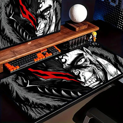 Berserk Guts Anime Mouse Pad Large Computer Office Game Table Mats XXL Rubber Anti-slip Gaming Keyboard Mousepads Long Desk Pads