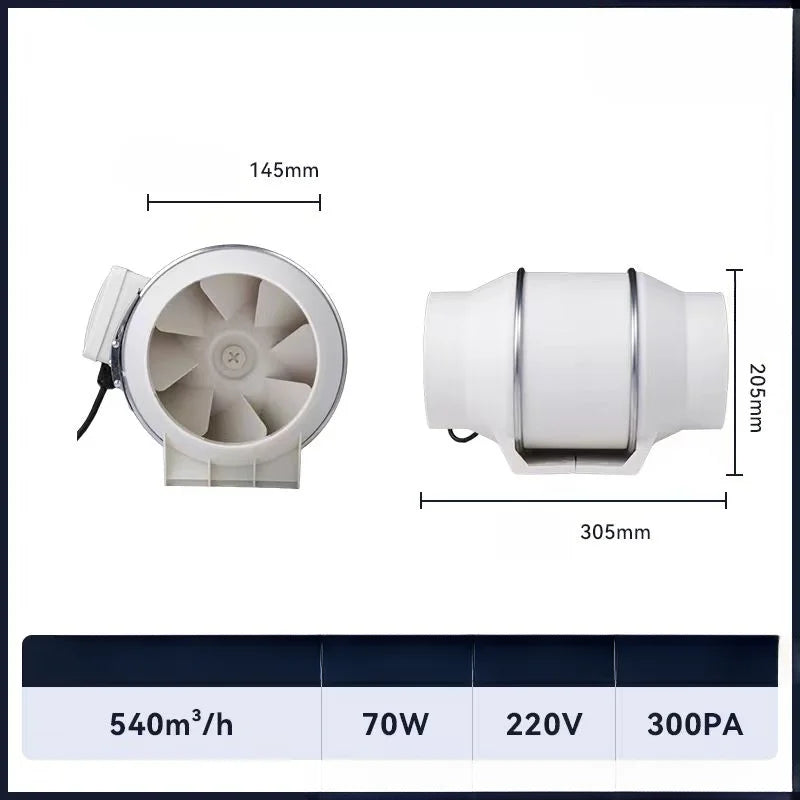 Duct round 3 inch 4 inch 5 inch 6 inch 8 inch exhaust ventilation fan kitchen household extractor fan bathroom exhaust fan