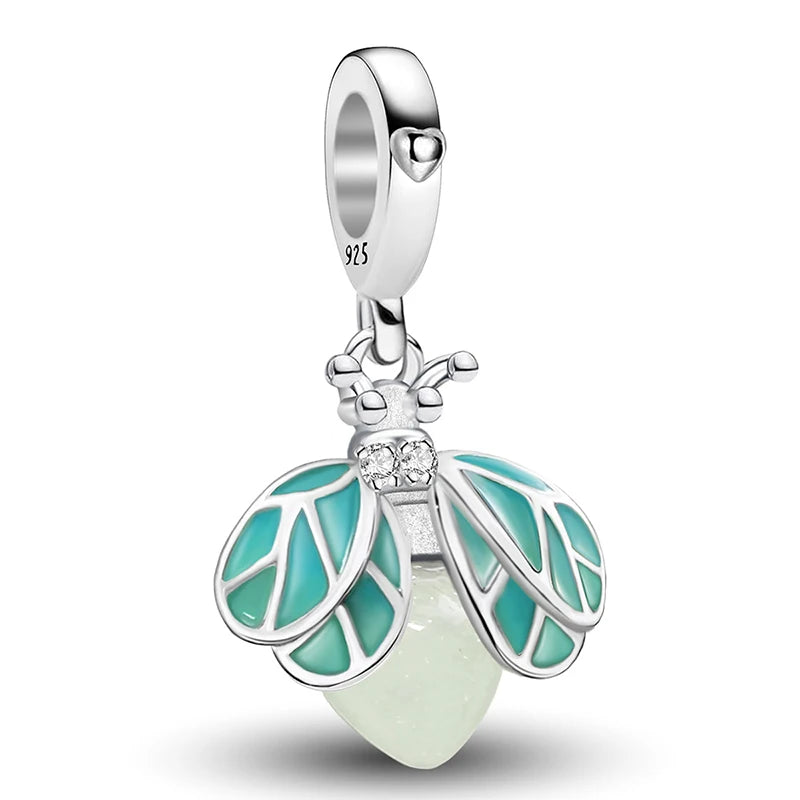 925 Sterling Silver Small Fresh Four Leaf Clover Series Charms Bead Diy Bracelet Necklace Making Gift Of High Quality Jewelry