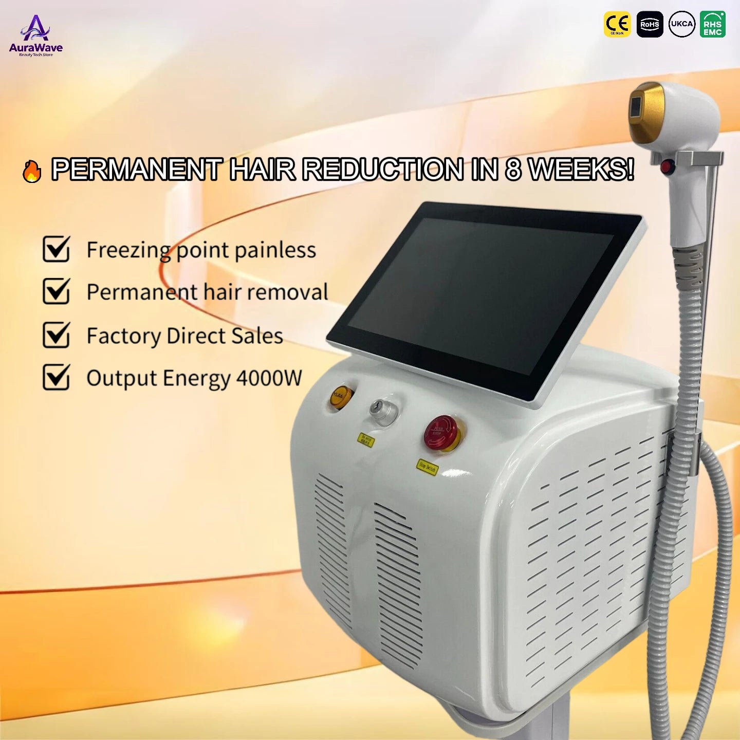 Diode laser hair removal Cryo-Cooled Permanent Hair Reduction - GentleMax™ Tech for Pain-Free Results  Home Appliance  Upgrad