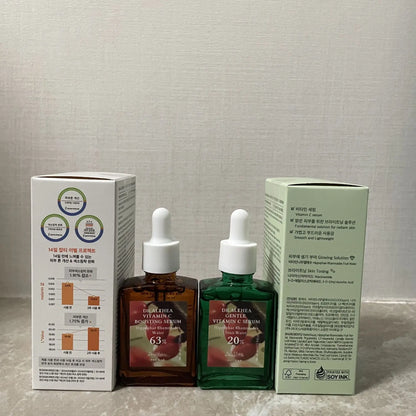 Facial Essence Vitamin Boosting Serum,Soothing Deep Hydration, Brightening Gentle Vitamin C Serum 30ml Korean Skin Care Products