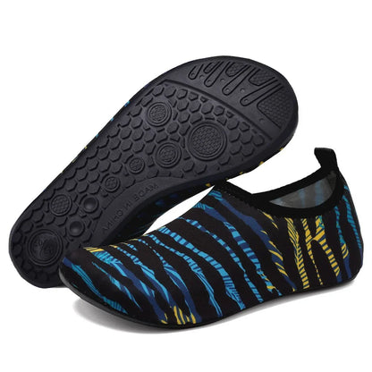 Beach Sock Barefoot Shoes Unisex Water Shoes Men Women Swimming Upstream Sneaker Quick Dry Light Yoga Aqua Shoe Striped Colorful
