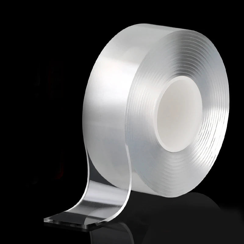 Nano super strong double-sided adhesive tape, waterproof reusable transparent tapes, heat resistance, home and bathroom decorati