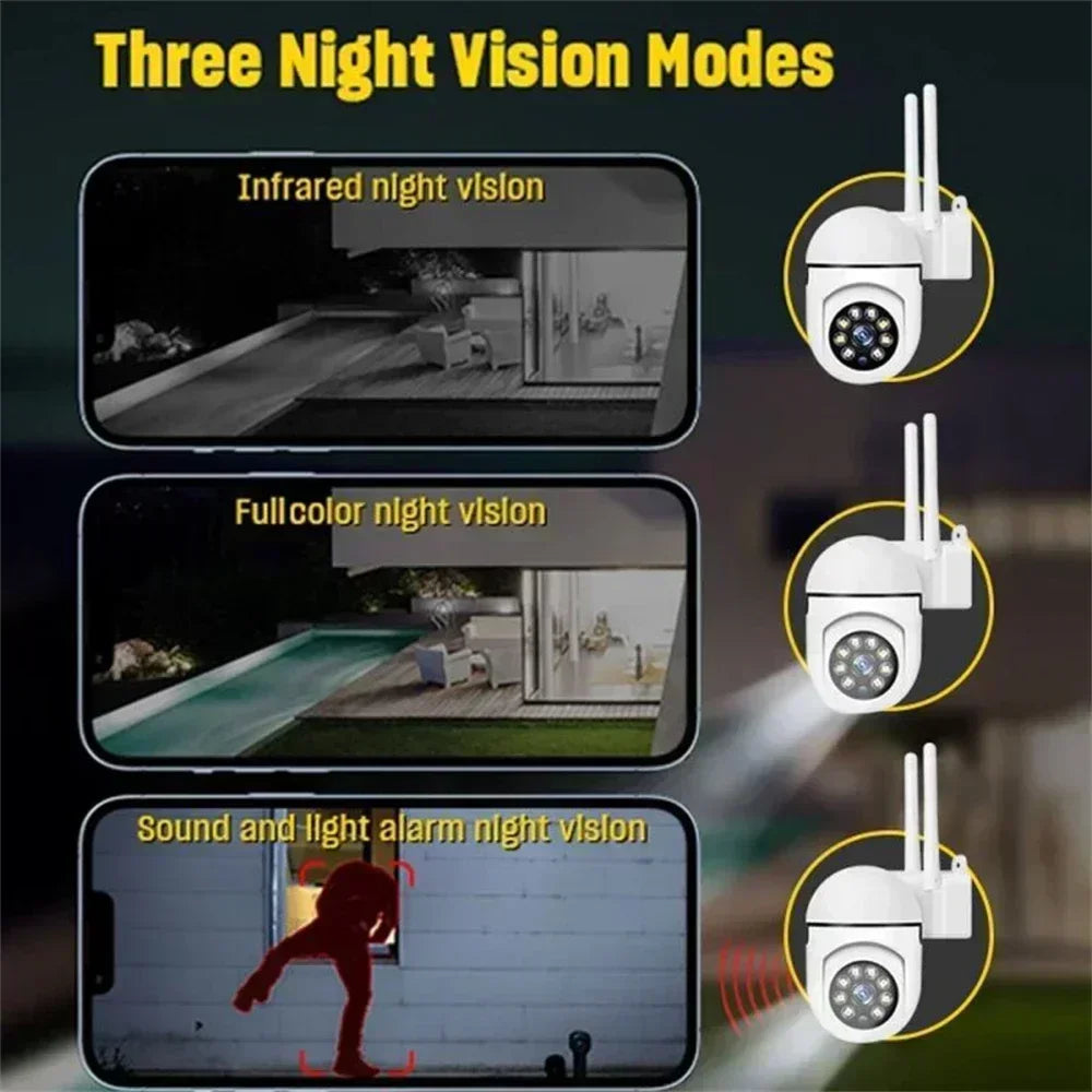 8MP Wireless Security Surveillance Camera Wifi IP Outdoor 4X Zoom Cameras Smart Home CCTV AI Human Tracking Two-way Audio HD Cam