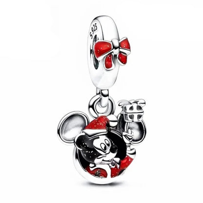 Hot Sell 925 Silver DIY Beads Jewelry Charms Bracelet Mickey Minnie Princess Christmas Stitch Robots Marvel Cute Miniso Disney