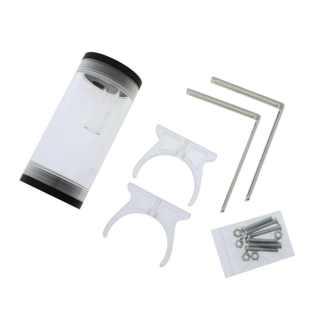 160mm/110mm Transparent Water Cooling Tank Acrylic Cylinder Water Reservoir G1/4 Thread Water Cooling Rasdiator For PC Computer