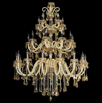 Duplex Crystal Chandeliers European Clubhouse Villa Creative Clndle Lamp Staircase Crystal Chandelier Lighting For Living Room