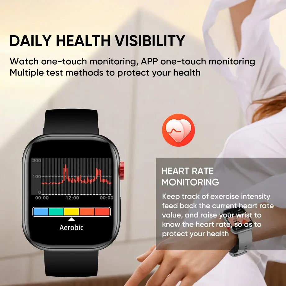 Smart Watch For Women Full Touch Screen Bluetooth Call Waterproof Watches Sport Fitness Tracker Smartwatch Lady Reloj Mujer