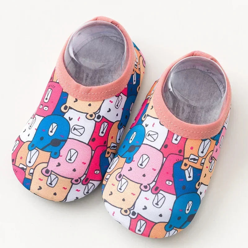 Children Swimming Surf Sports Sneakers Summer Boy Girl Non-Slip Aqua Swim Socks Baby Kids Cartoon Animal Pool Beach Water Shoes
