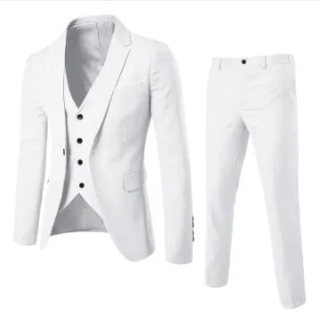 Business Casual Men's Two-Piece Suit Set Wedding Groomsmen Pure Color Formal Wear Spring Summer Autumn Winter New Arrival