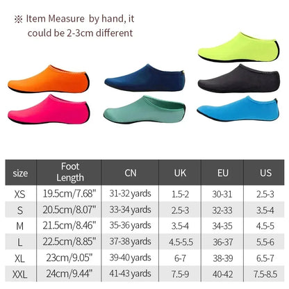 Non-Slip Unisex Water Shoes for Swimming Diving Beach Summer Aqua Socks Flat Sandal Seaside Sneakers for Men Women Accessories