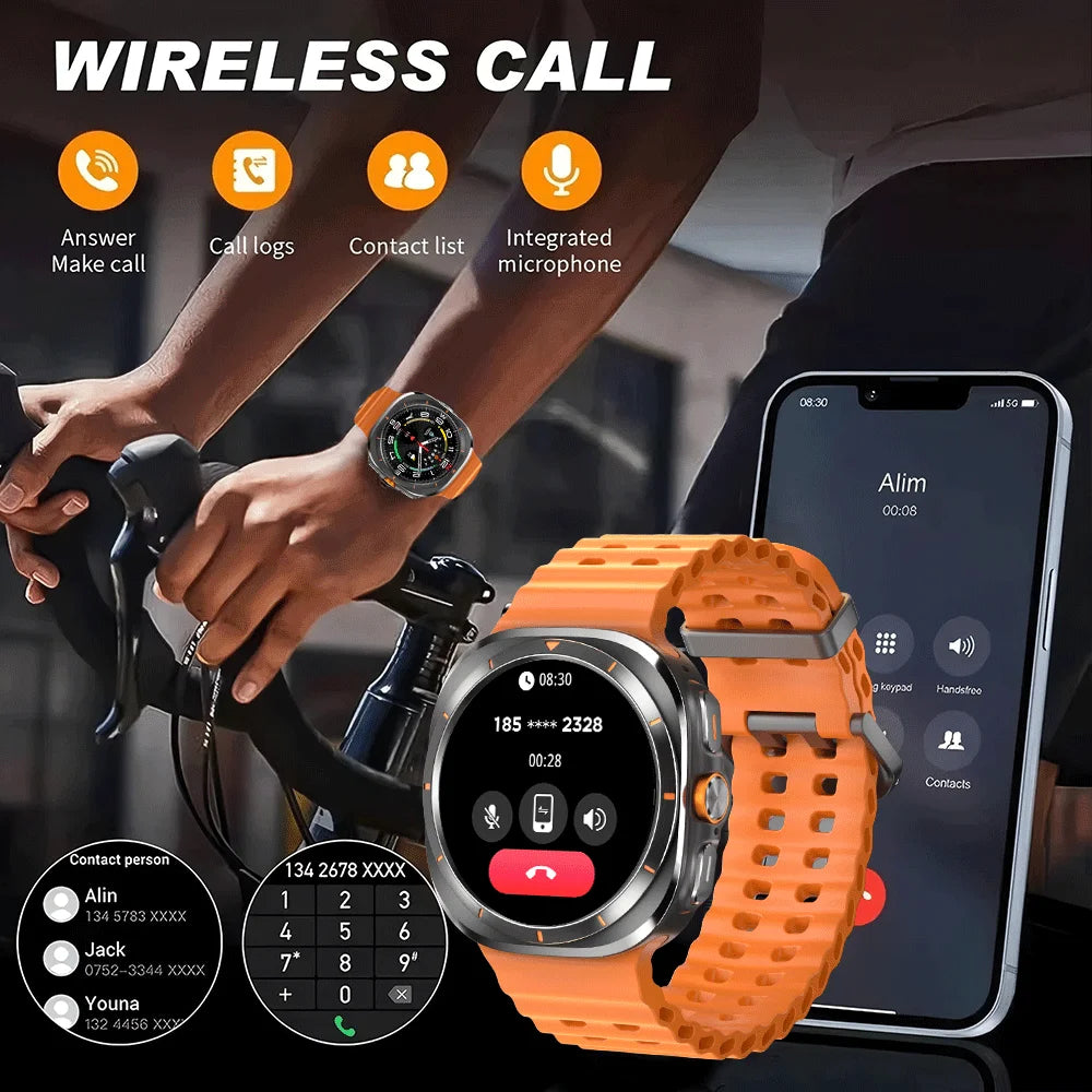 Smart Watch 8 Ultra New Color Matching GPS Compass Smartwatch Bluetooth call NFC IP68 Waterproof Health monitoring Reduction100%