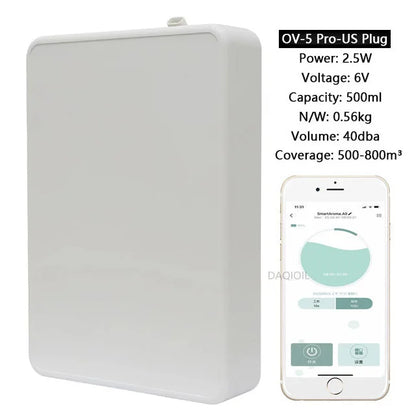 Smart Aroma Diffuser Wall Mounted Essential Oil Diffuser  APP Control Fragrance Diffuser Big Coverage Scent Machine Hotel Home