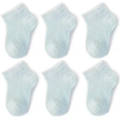 3Pairs/Set Soft Stitch Cute Floor Clothes Stockings Summer Baby Mesh Ankle Short White Sock for Toddler Boys Girls Kids Gifts