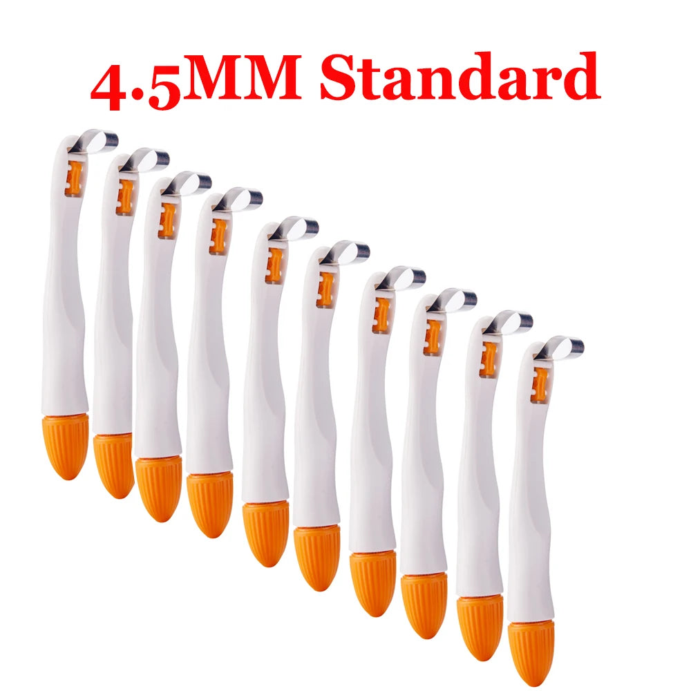 10/50pcs Dental Pro Matrix Bands Easyinsmile Preformed Adjustable Ring Matrices Molar Premolar 4.5/6MM Standard and Curved