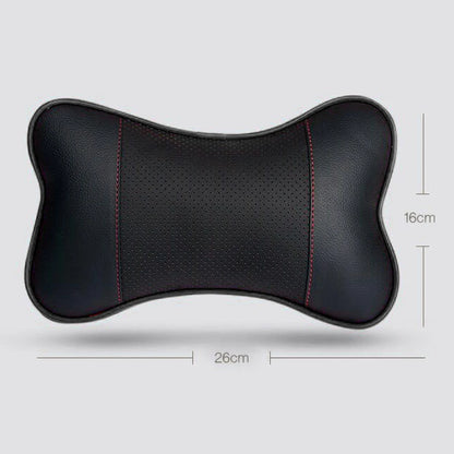 2PCS Cowhide Car Neck Pillows Soft Breathable Universal Seat Headrest Support Auto Interior Decoration Top Quality