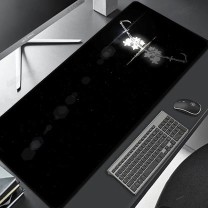 Black Mausepad Art Table Mouse Gamer Accessories Pad on The Table Laptop Anime Mouse Mats Kawaii Gaming Laptop Office Desk Mat