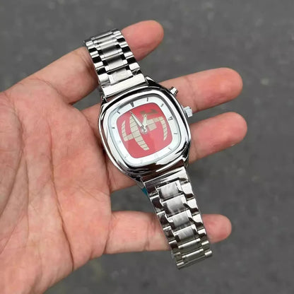 PINTIME Y2K Luxury Men's Watch New Conceptual Cool Digit Dial Male Quartz Wristwatch Stainless Steel Waterproof Reloj Man Clock