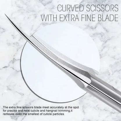 Precision Bending Stainless Steel Scissors - A Multifunctional Beauty Tool for Eyebrow and Makeup Care, with A Non Slip Grip