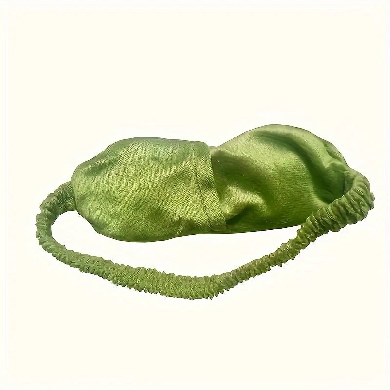 1pc Cute frog sleep eye mask for eye protection during lunch break Power outage. Soft and comfortable eye mask