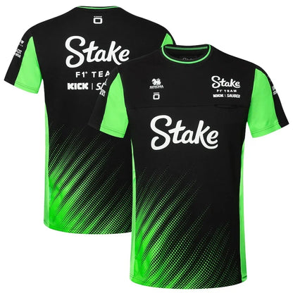Stake 2025 Nico Hulkenberg Gabriel Bortoleto F1 Teamwear T-Shirt Men Hot Sale New Summer Women Short Sleeve Tops Shirts Children