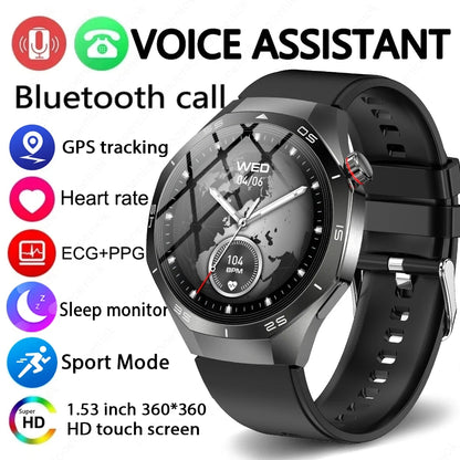 2026 New Watch 5 Pro GPS Track Smart Watch Men 360*360 AMOLED Screen NFC BT Call Waterproof Health Monitor Man Smartwatches IOS