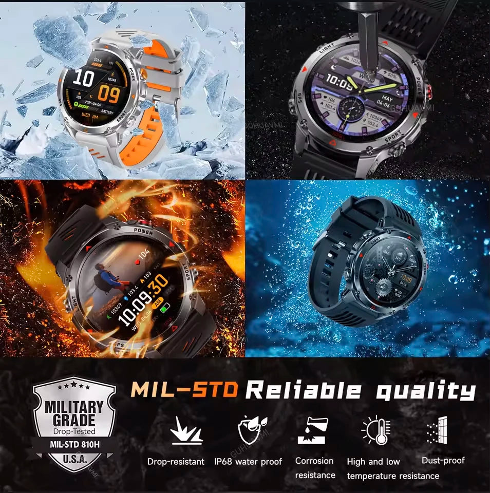 Forerunner 570 GPS Smart Watch 3ATM Waterproof  AMOLED Screen MULTI-BAND GNSS Compass Altimeter Flashlight Sports Smartwatch Men
