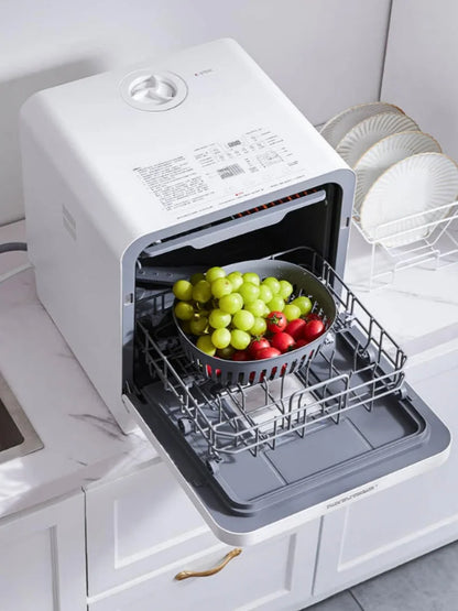 Countertop dishwasher with 75°C high-temperature sterilization and 360° double-layer spray dishwasher