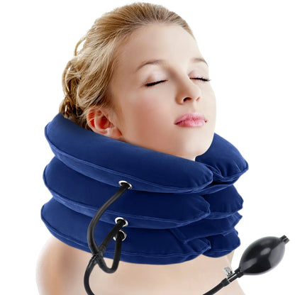 Neck Inflatable Pillow Collar Tractor Air Cervical Traction Device Support Vertebra Orthopedics Massage Relaxation Brace