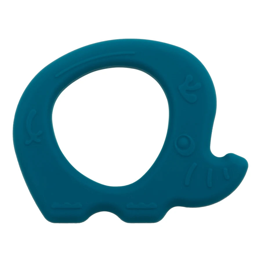 1PC Silicone Teether Baby Toy Elephant Shape Wooden Teether Ring Kid Gift BPA Free Children Goods Kid Teething Chewing Toy