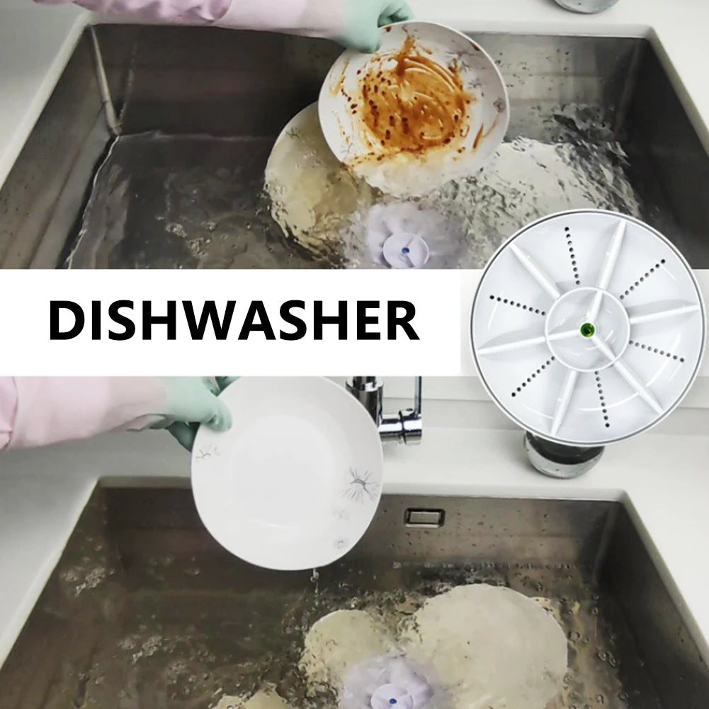 Wireless Dishwasher Detachable Cordless Sink Dishwasher 2 Modes Household Sink Dishwasher USB Rechargeable for Household Kitchen