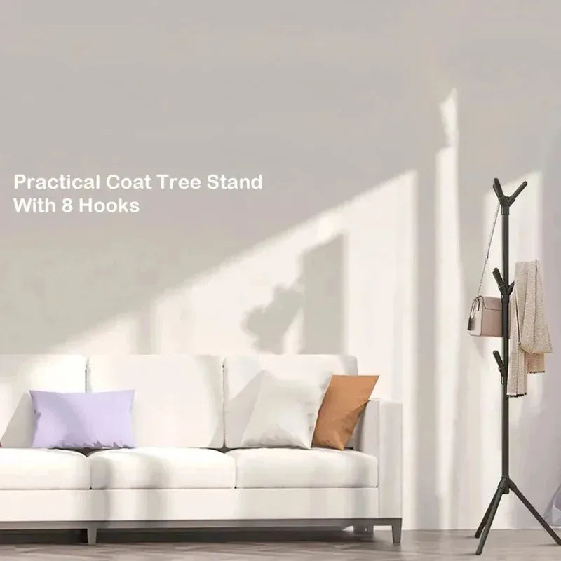 Tree Branch Coat Rack – Mobile Freestanding Hanger Stand for Clothes & Hats, Hallway & Living Room