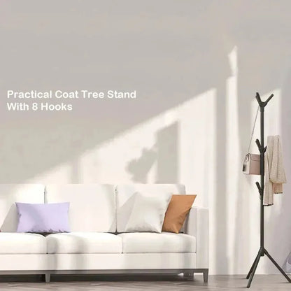 Tree Branch Coat Rack – Mobile Freestanding Hanger Stand for Clothes & Hats, Hallway & Living Room