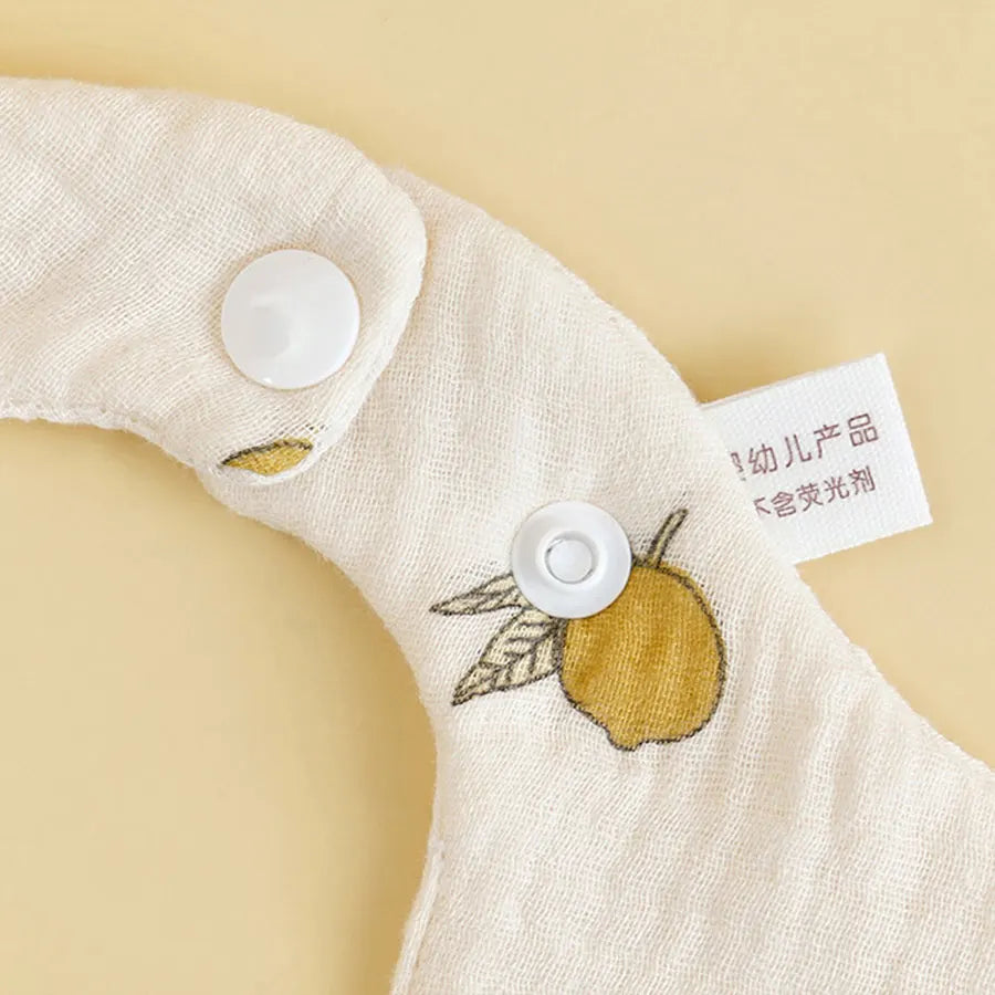 3 Pieces of A-class Pure Cotton Gauze Breathable Baby Pacifier Summer Soft Petal Baby Printed Saliva Drool Towel