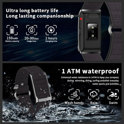 New Smart Watch Men Smart Health Wristband Women GPS Sport Trajectory 1ATM Waterproof All Day Healthy Monitor Fitness Bracelet
