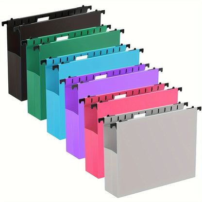 6pcs Heavy-Duty Hanging Folders, 2" Expandable, Reinforced Bottom for Office & Home. Colorful & Durable!