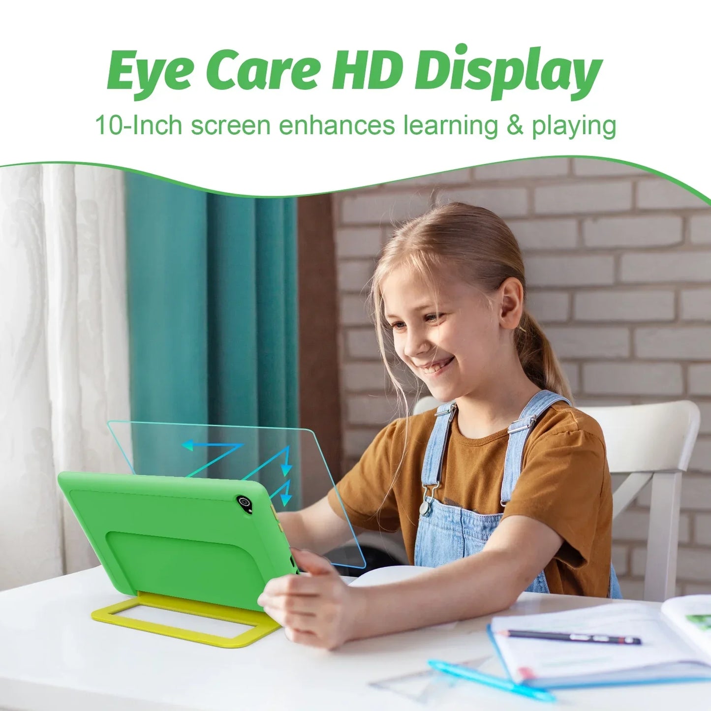 Kid Tablet 10 Inch Android 15 Octa Core 14GB RAM 64GB ROM 128GB Expandable 5000mAh WiFi Bluetooth Children's Gift Kids Software